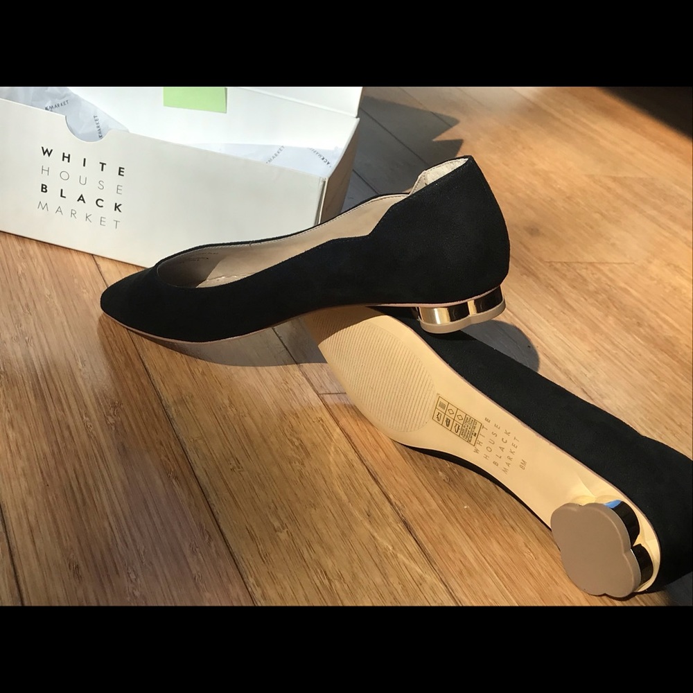 White House Black Market Bellamy Metal Heel Flat